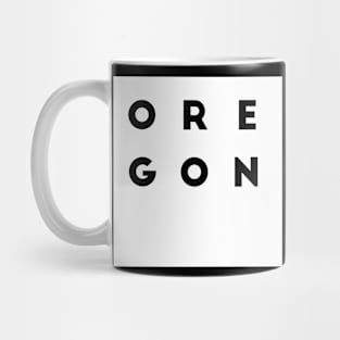 Oregon | White square letters Mug